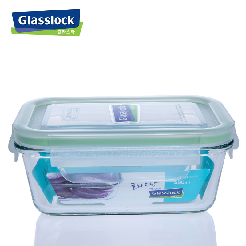 South Korea Imports of glaslock tempered glass refreshing box heat-resistant and anti-fall sealing bowl microwave lunch box RP713-Taobao