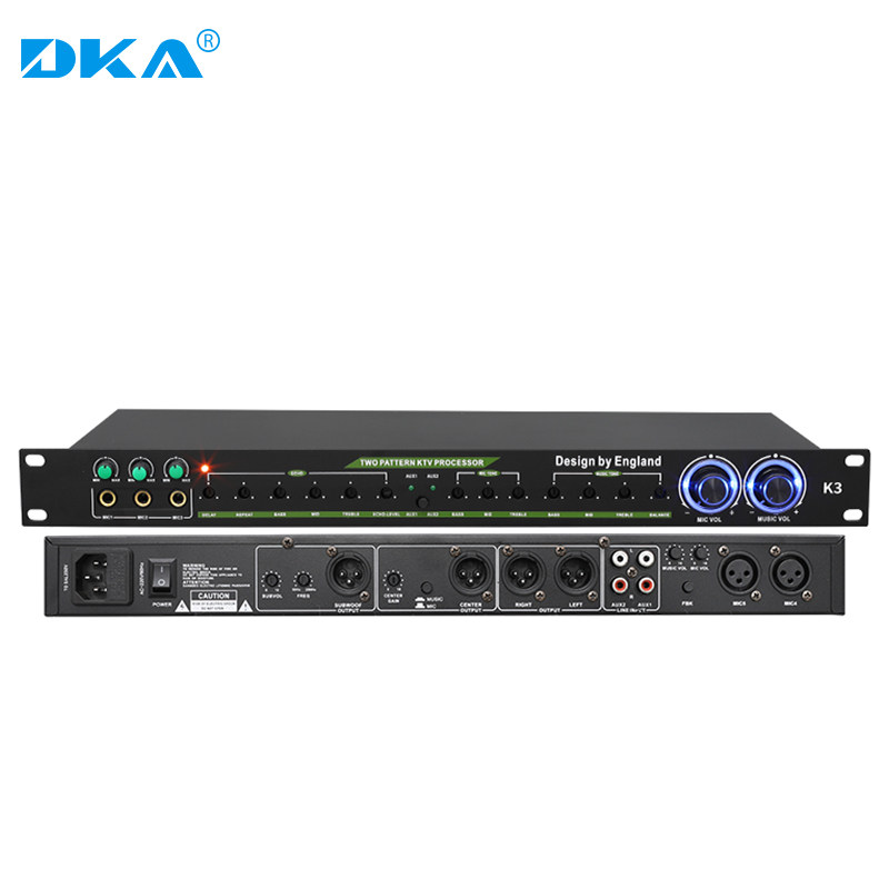 DKA professional stage KTV front-level effector home karaoke microphone vocal processor karaoke mixer K3
