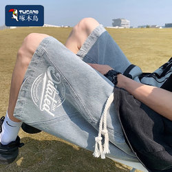 Tucano/Woodpecker Denim Shorts Men's Summer Thin Loose Five-Point Shorts 2025 New Trendy Brand Shorts