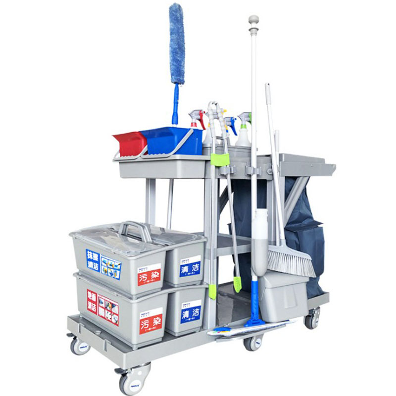 Multifunctional cleaning trolley Property cleaning tool cart Hospital cleaning cart Hotel cleaning cart