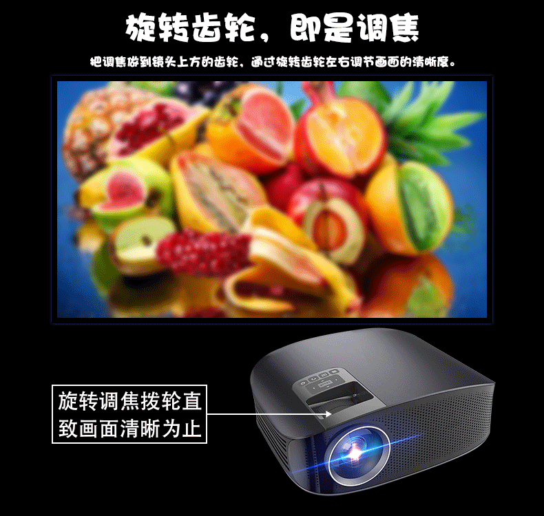 Le Jiada YG660 HD máy chiếu điện thoại di động 3D văn phòng giảng dạy máy chiếu thông minh tại nhà không dây wifi1080P chiếu phòng ngủ Android di động không có màn hình TV 2018 mới