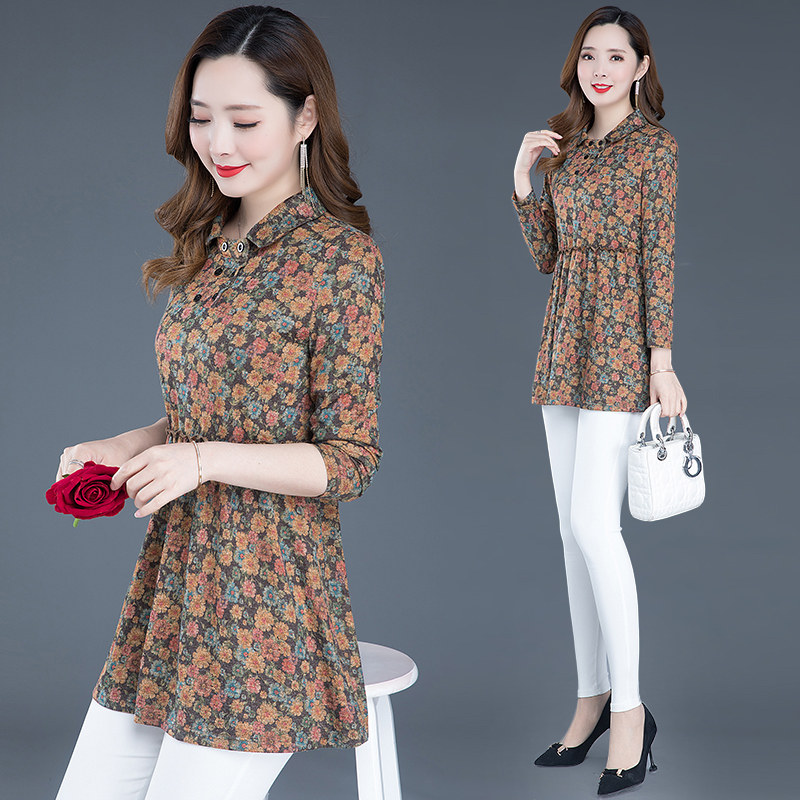 Broken Flowers Snowspinning Jersey Woman Long Sleeve 2020 Spring New Foreign Pie Fashion Gui Lady Short Lace Splicing Undershirt