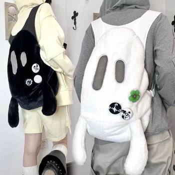 Original Furry Versatile Backpack Unisex Campus Casual Outdoor Street Style Backpack Hip-Hop Bag