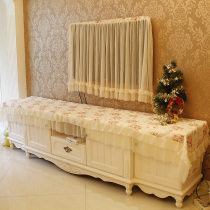 TV cabinet cover dust cover fabric decoration pastoral TV cabinet set LCD TV dust cover LCD TV cover