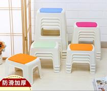 Simple four-legged stool plastic medium-size adult portable short non-slip bathroom fresh bench bench