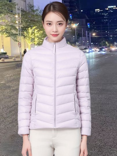 New Autumn and Winter Sports Jacket, Lightweight down Cotton Jacket, Women's Long-Sleeved Slim-Fit Running Yoga Wear, Fitness Top with Personality