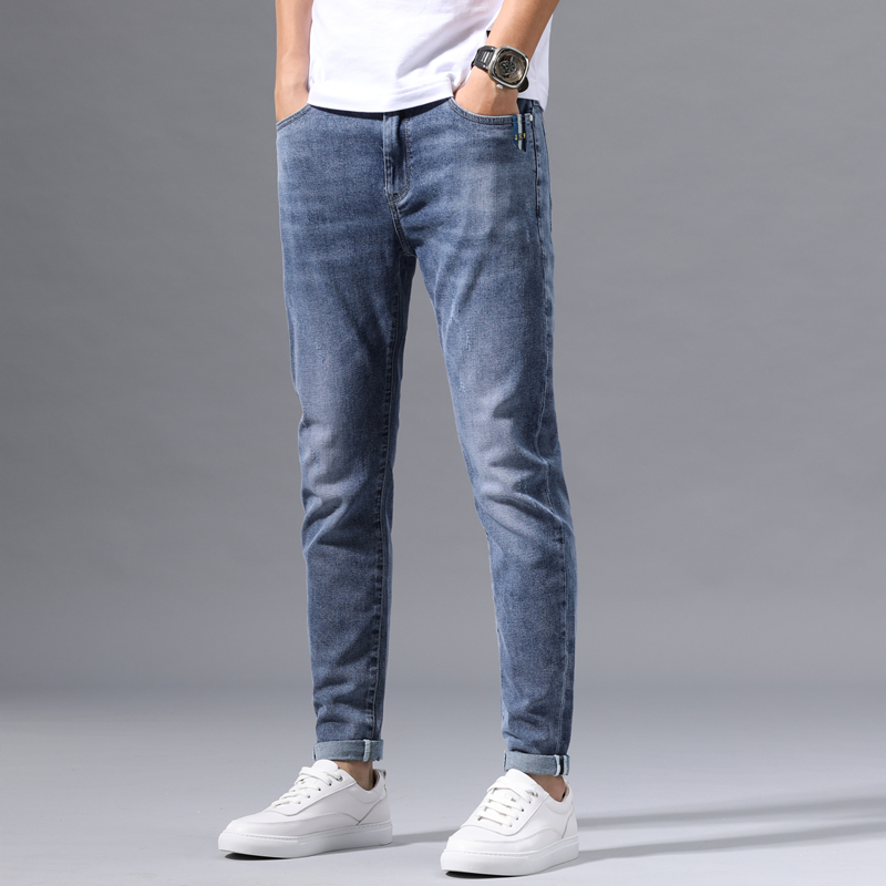Hong Kong Tide high - end jeans men in spring and autumn 2020 new small foot long pants casual men's clothing