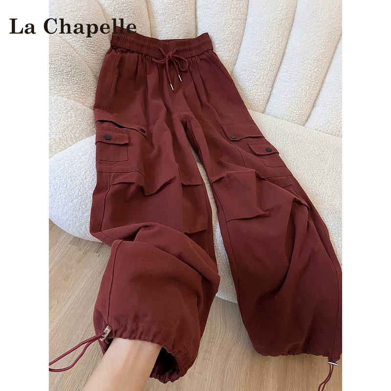 La Chapelle Red High-Waisted Slimming Casual Pants for Women, 2026 Autumn New Style, Petite Workwear Drape Straight-Leg Pants La Chapelle Red High-Waisted Slimming Casual Pants for Women, 2026 Autumn New Style, Petite Workwear Drape Straight-Leg Pants