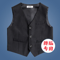 Boys suit vest black fat boy big boy boy boy English horse clip plus fat increase childrens performance dress