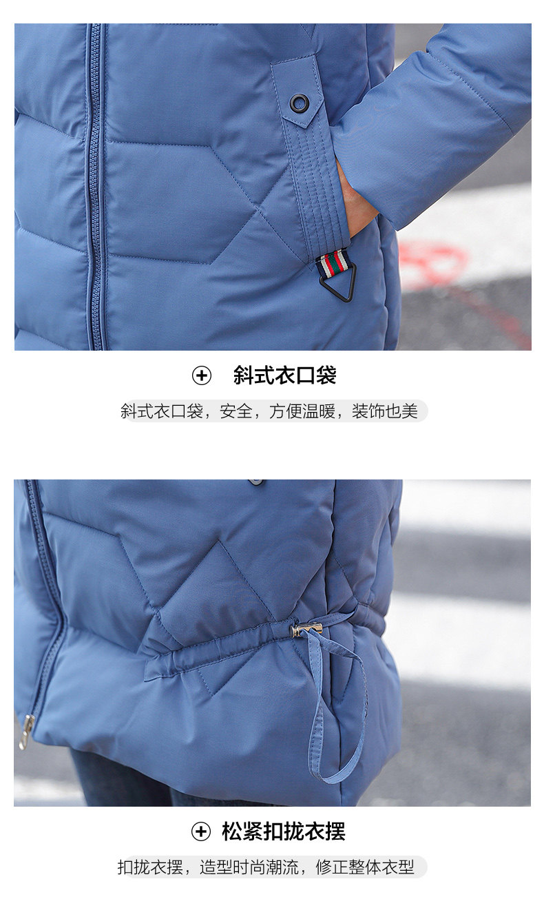 韩版冬装2020年新款棉衣外套修身加厚羽绒棉服女中长款棉袄子反季详情37