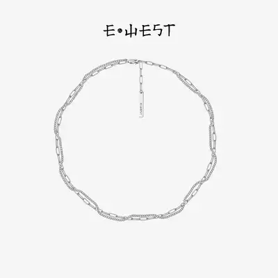 EWEST925 sterling silver necklace female choker minimalist ins niche Design Tide men neck personality chain
