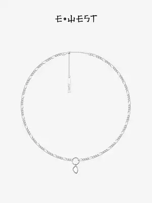 EWEST designer wave light series necklace female 925 silver niche personality shell chain choker pendant neck