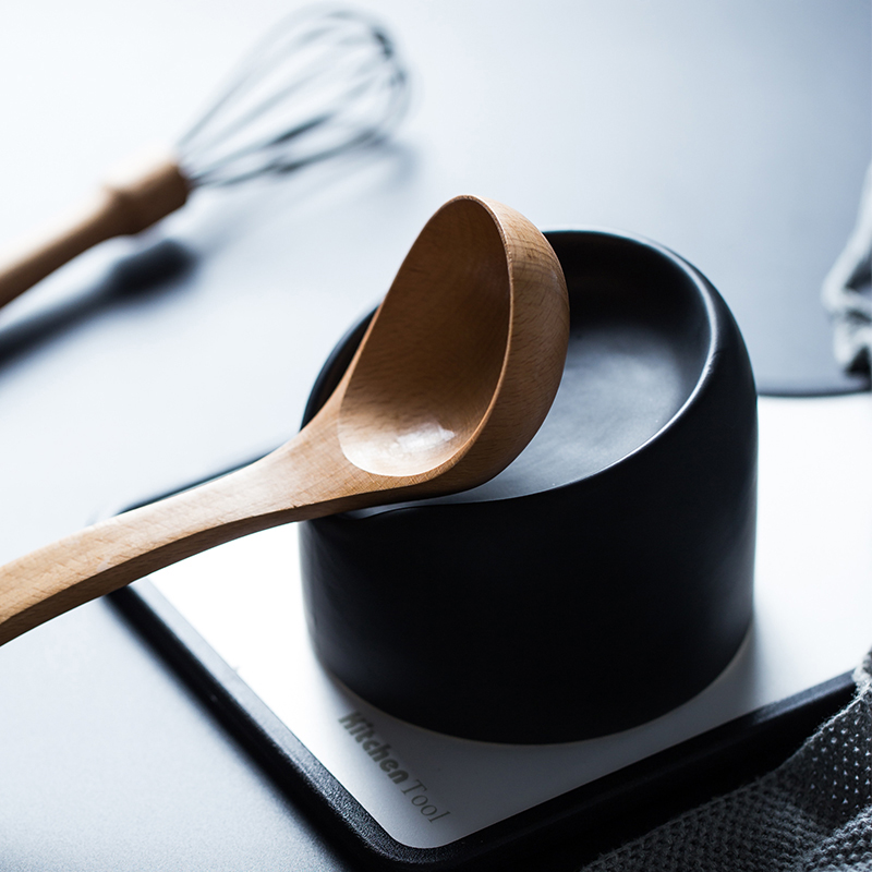 Hufu Creative Eu Style Retro Ceramic Spoon Mat Large Soup Spoon Cushion Pan Spade Mat Personality Spoonful Kitchen Heat Insulation Base