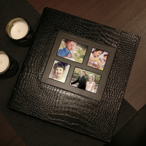 Family big photo album free wash photo album Baby insert 6 inch leather retro couple thin