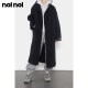 nolnol double-sided wool coat ຂອງແມ່ຍິງດູໃບໄມ້ລົ່ນແລະລະດູຫນາວ windbreaker ສູງແບບໃຫມ່ temperament ແອວສີດໍາ woolen coat ແມ່ຍິງ