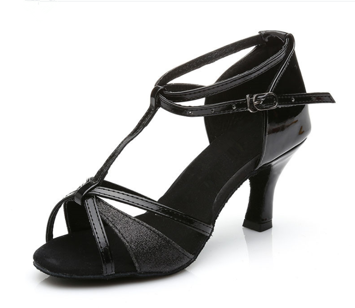 Latin Dance Shoes Female Adults Middle Heel High Heel Dance Soft Bottom Beginners Square Dance Social Dance Shoes Dance Shoes Dance Shoes