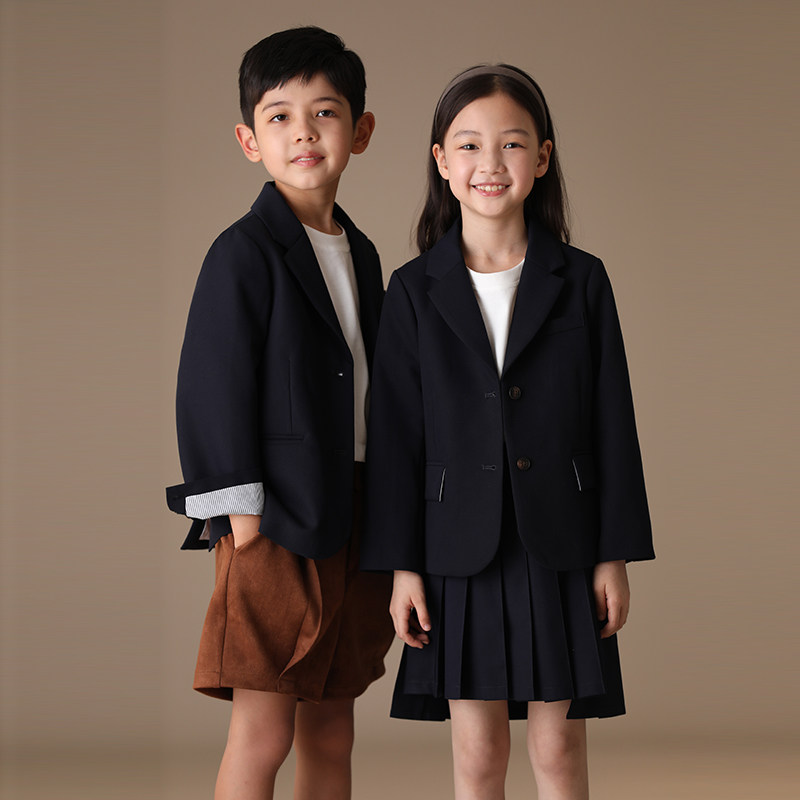 Ha Teeth Children's Clothing 23 Autumn Winter New Pindu Girl Girl Hidden Green Long Sleeve Parent-child College Wind Capsized Suit Gown Jacket-Taobao