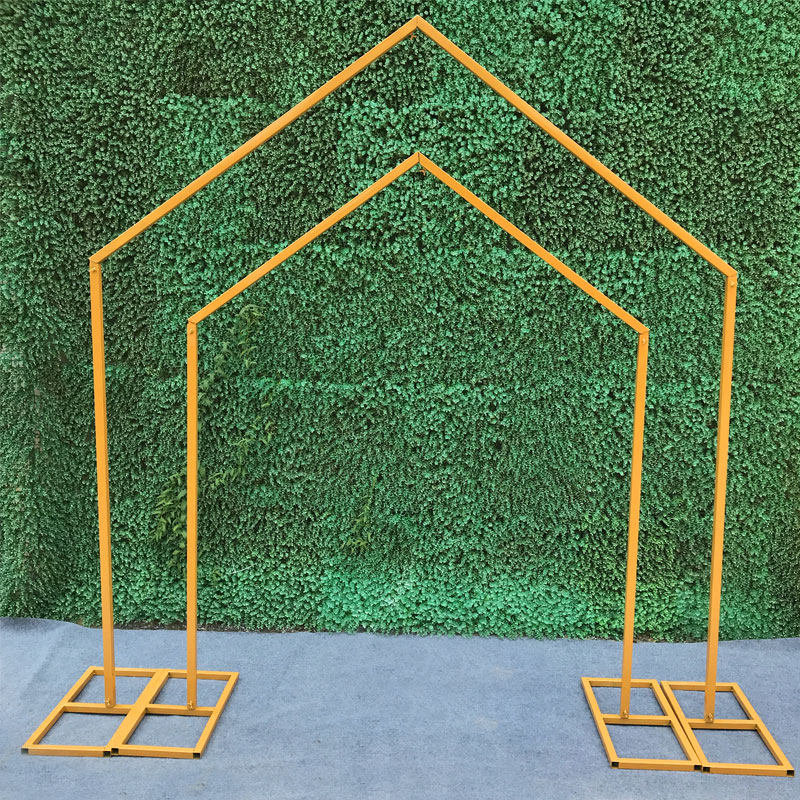 New Geometric Pentagon Castle Iron Art Arches Rack Road Citation Wedding Arrangement Props Wedding Scene-Taobao
