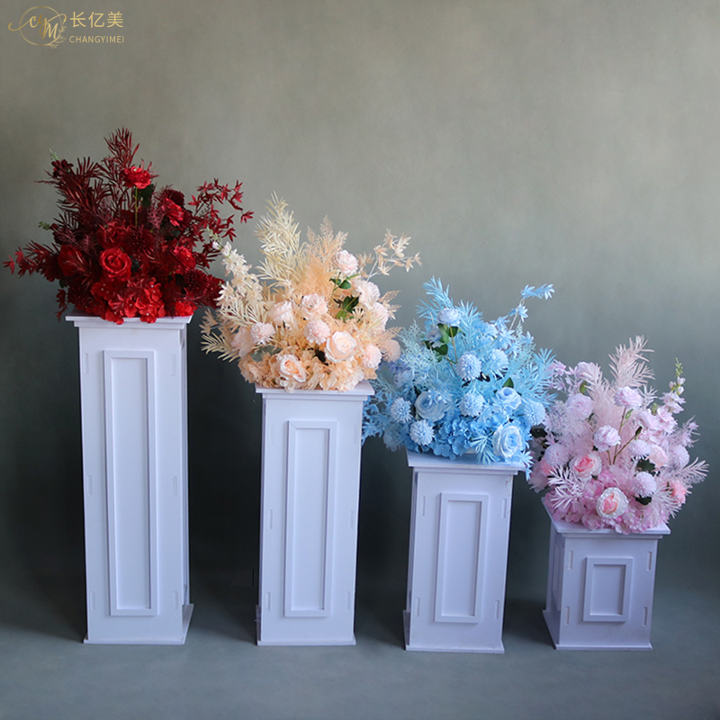 PVC Square Column Road Leading 2022 New Wooded Square Column Romantium Wedding Celebration Prop Wedding Props Wedding Props