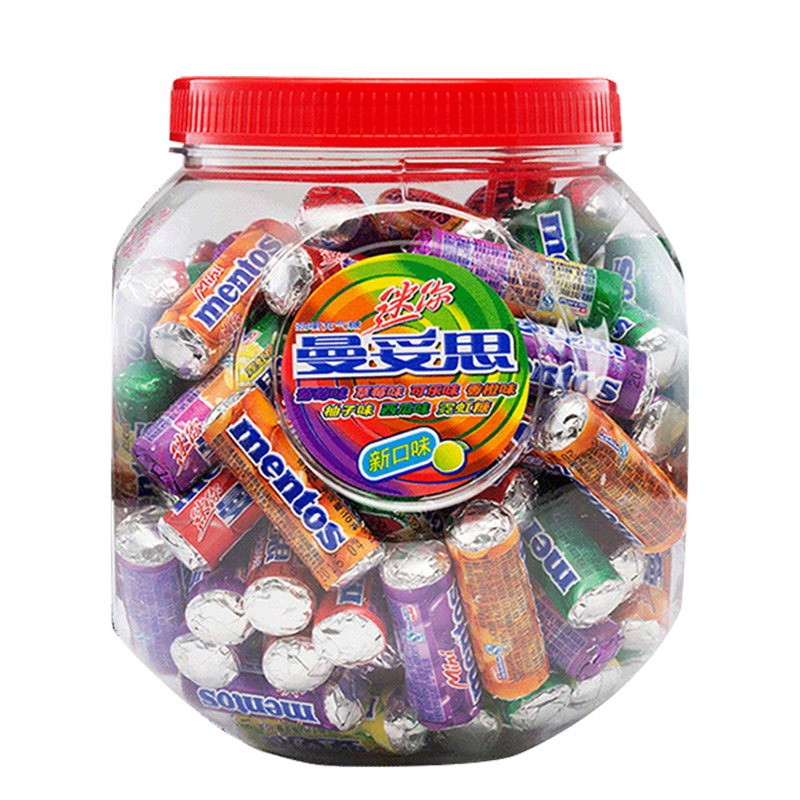 Mantoth chewy and inflated sugar 1kg Lilly boxed with 100 children crispy mint candy fruit soft sugar small snacks
