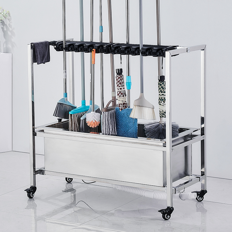 Stainless steel mop pool removable mop frame housewash tug pool size commercial pier pool holder