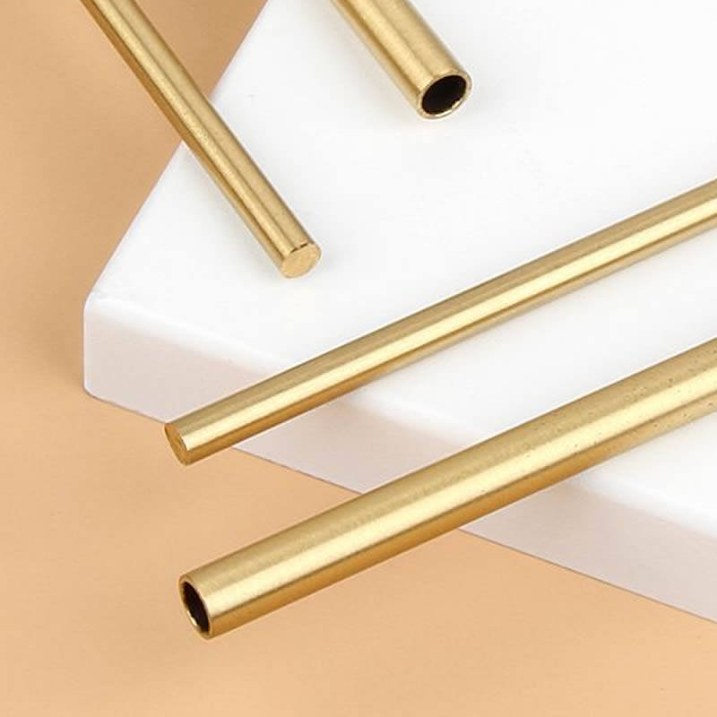 New Chinese furniture copper strip accessories light luxury sofa golden hollow decorative strip solid wood pure copper 1 meter solid copper rod