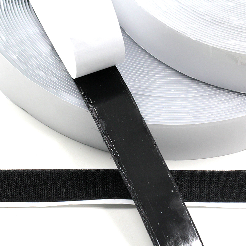 Adhesive Hook and Loop Fasteners for Screens, Door Curtains, Double-Sided Strong Adhesive Strips, Nylon Fasteners for Clothing