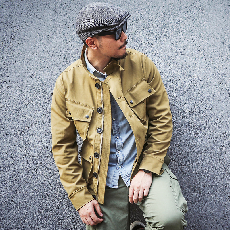 Emerson EmersongearS trendy men's spring jacket solid color TCU Vietnam War style thin retro jacket