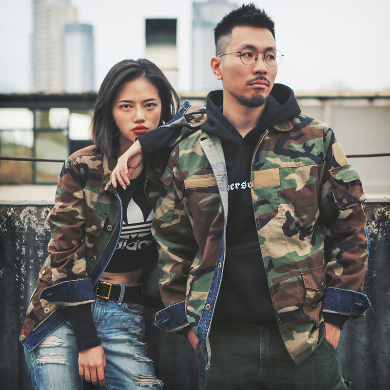 Emerson EmersongearS Women's BDU Style Vintage Casual Jacket Men's Thin Couples Lapels