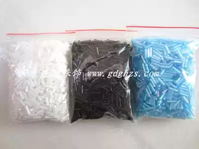 DIY tube beads 6mm three-point tube beads cross embroidery beads 8 colors optional 45g beaded material