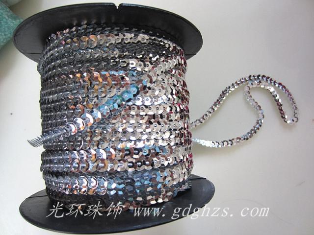 DIY material ornament silver bright sheet 5mm6mm concave light sheet PVC wire sheet clothing wedding yarn accessories