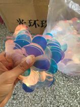 Imported sequin DIY oval gold bright piece 10*14mm-28*38mm gold bright white egg-shaped hanging piece