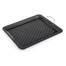Home outdoor charcoal grill accessories characteristics non-stick frying pan 30 * 25cm outdoor barbecue tray tools