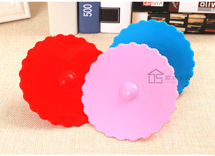 10 cm chống bụi không độc hại silicone cup bìa cấp thực phẩm phim hoạt hình gốm cốc nước nắp phổ mug cup nắp