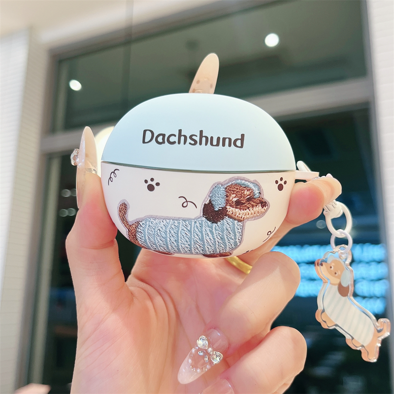 Cartoon Music Puppy Suitable for Baseus Mc2 Air Earphone Case Bc1 Starlight Lite Wireless Bluetooth Wm02S Earphone Mc1 Pro Protective Case Mc2S Anti-Fall M4S Protective Case Ms1