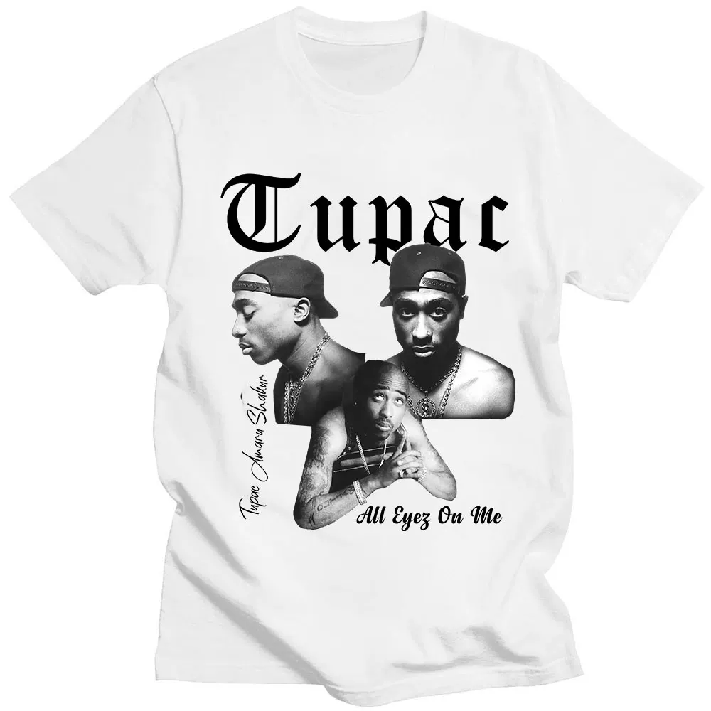 Футболка с графикой rapper Tupac 2Pac высокого качества, короткий рукав