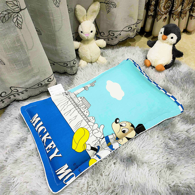 Children's pure cotton pillow 3-6 years old Kindergarten baby special afternoon nap styling Summer cool pillow Four Seasons General-Taobao