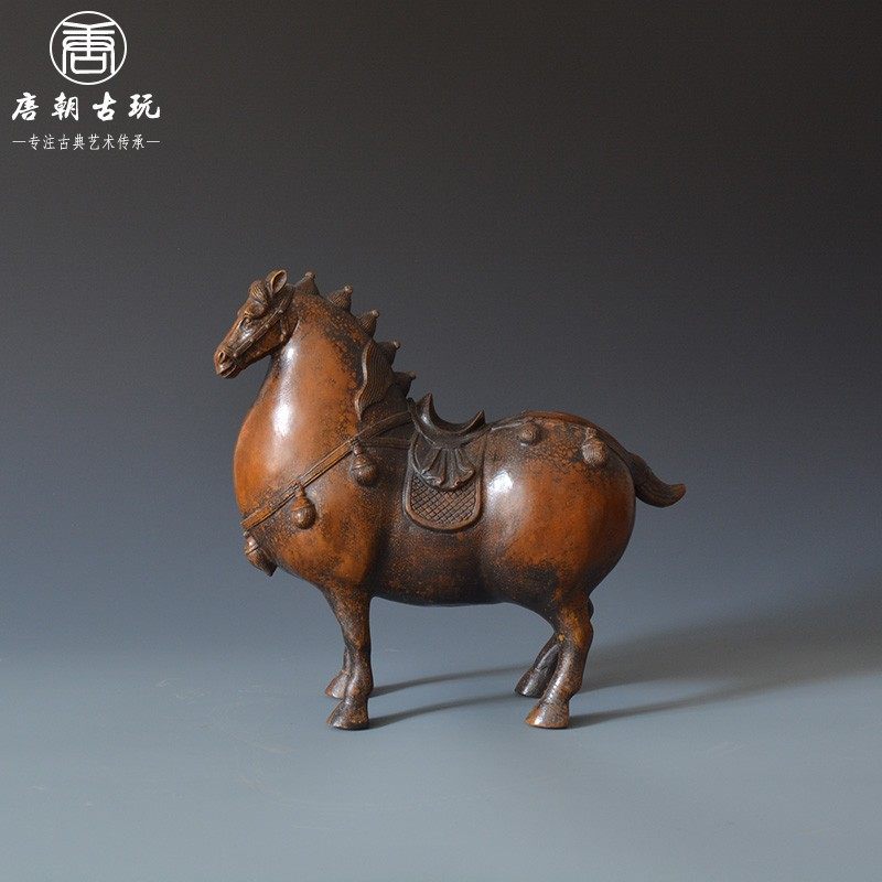 Ancient Bronze Horse Pendulum Large Tangma 4KG Pure Bronze Horse Grand Standing Horse Old Leather Shell Fine Ancient Play Decorative Art Collection-Taobao