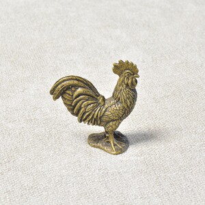 Antique Bronze Copper Cock Ornament Tea Ornaments Chinese Zodiac of Rooster Rooster Study Crafts Collection Solid Pure C