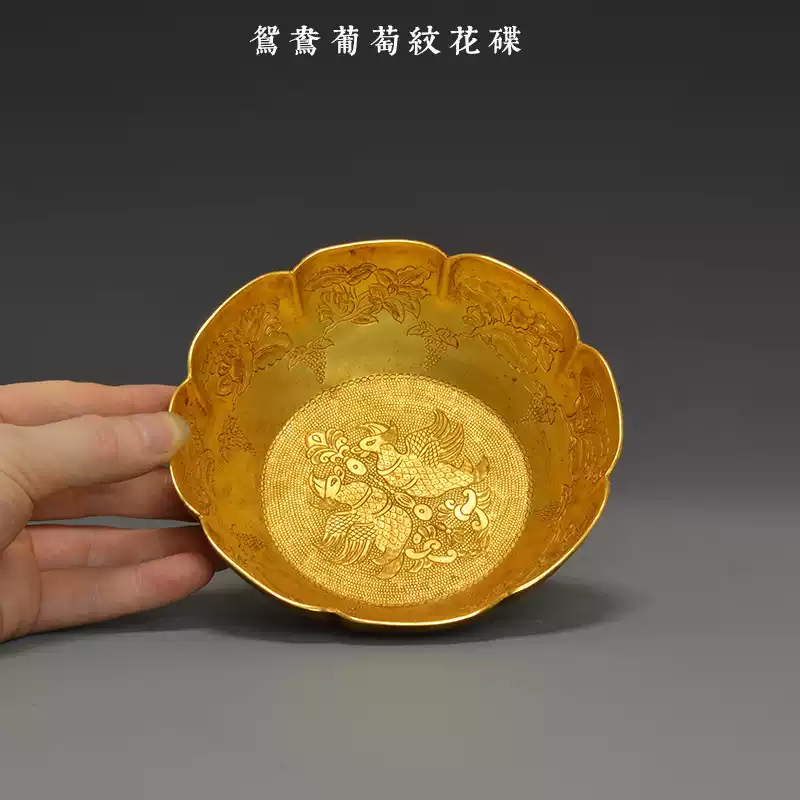 唐代三层五足凤纹香炉铜胎鎏金手工打制古董香薰炉收藏级精美器皿