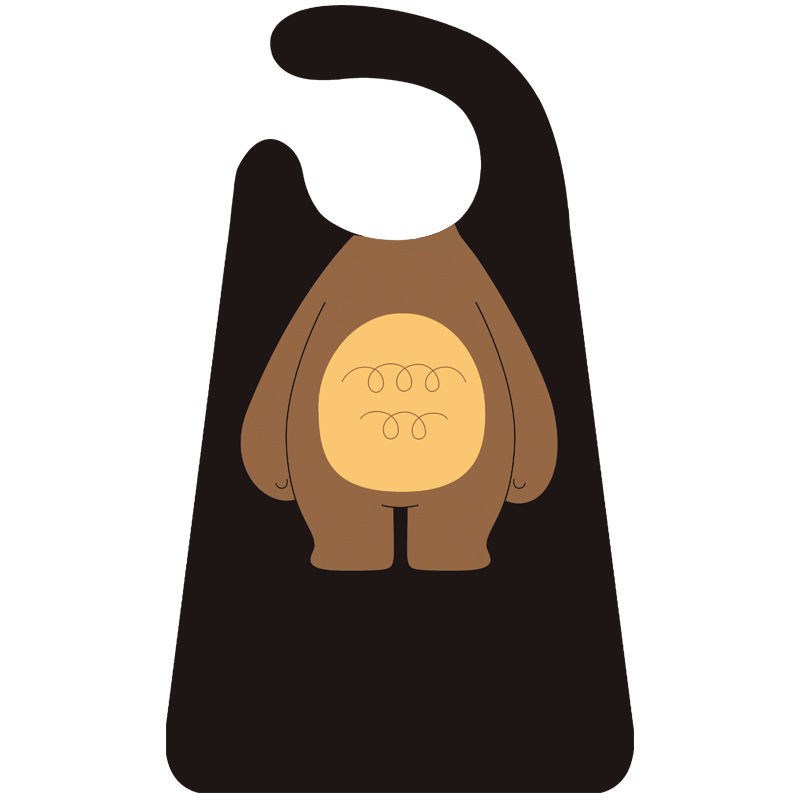 Adult Walled Pocket Student Food Eating Around Pocket Fire Pot Shop Barbecue String Guest With Purse Anti-Fouling Dry Rice Pocket Cartoon Cute Type