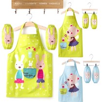 colorless children waterproof apron sleeve painting cover clothes kindergarten handmade classroom baking clothes