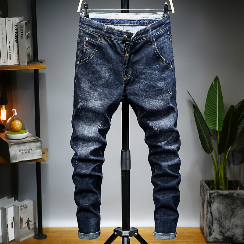 Spring New Men's Jeans, Straight-Leg, Loose Fit, Young Men's Business Casual, Comfortable, Stretchy, Simple and Versatile