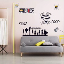 Anime One Piece Ace Luffy poster wall sticker Boys dormitory bedroom sticker art decoration room wallpaper self-adhesive