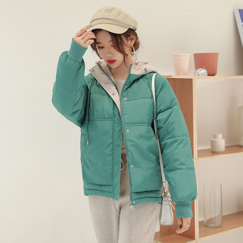 2018冬季新款大毛领棉服女中长款过膝棉袄韩版修身学生棉衣外套