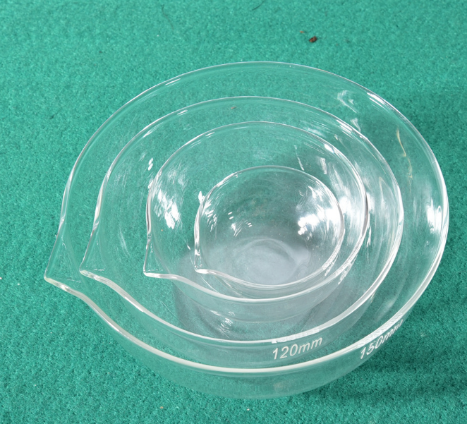 玻璃蒸发皿 直径60 90 120 150mm 平底玻璃蒸发皿 玻璃仪器耐高温