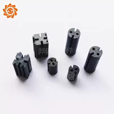 Double-hole square slotted LED isolation Post lamp sleeve three-hole lamp post pad high pad double-pass round body support post lamp holder