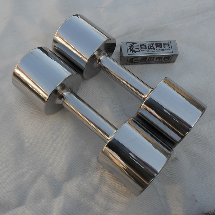 Raiders of Armies-Stainless steel one-piece dumbbell 6kg (one pair) fitness equipment customized collection