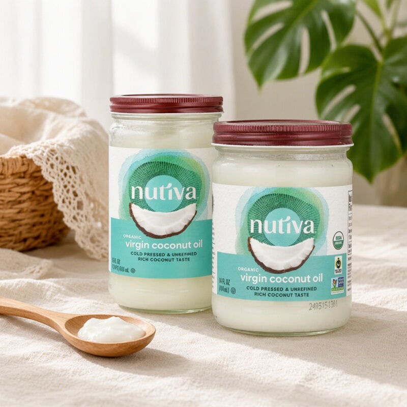 American Nutiva Coconut Oil Organic Virgin Unrefined Keto-Friendly Edible Skin Care Oil American Nutiva Coconut Oil Organic Virgin Unrefined Keto-Friendly Edible Skin Care Oil