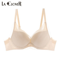 LACLOVER White Lovers series solid color simple glossy 4 4 thick mold cup bra LC11DN2